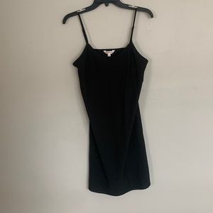 black thin sheer dress
